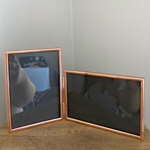 Rose Gold Double Picture Frame